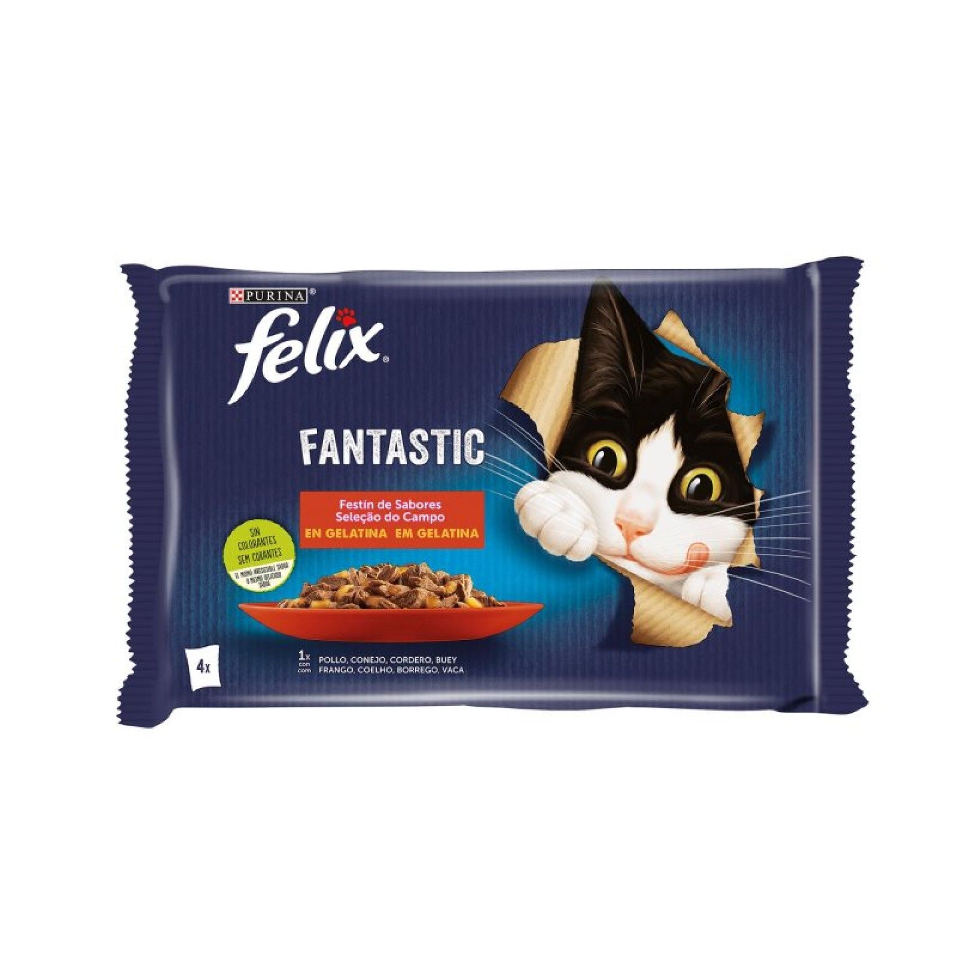 ALIMENTO GATO FANTASTIC SEL 4X85GR ALIMENTO GATO FANTASTIC SEL 4X85GR