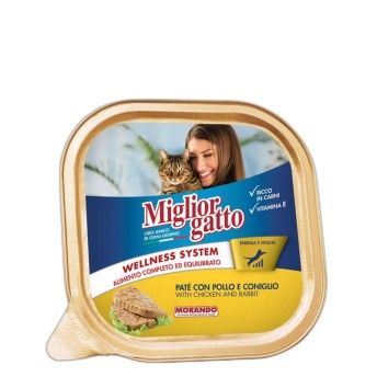 MIGLIOR GATO HÚMIDO COELHO E FRANGO 100GR MIGLIOR GATO HÚMIDO COELHO E FRANGO 100GR