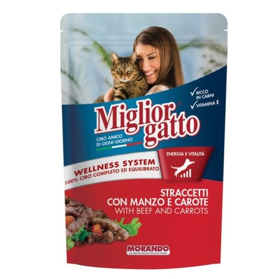 MIGLIOR GATO HÚMIDO PEDAÇOS VACA E CENOURA 100GR MIGLIOR GATO HÚMIDO PEDAÇOS VACA E CENOURA 100GR