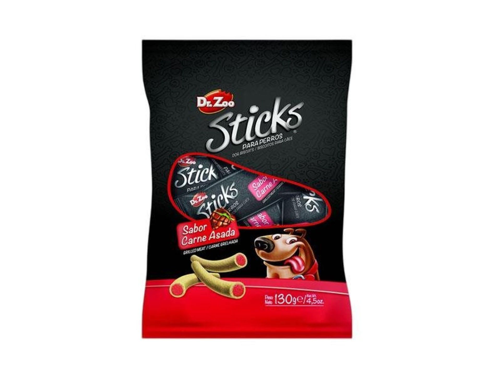 SNACK C�O STICKS CARNE ASSADA 130GR