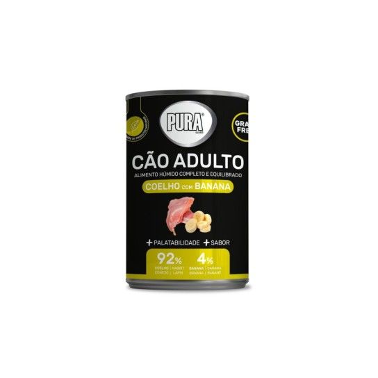 ALIMENTO HÚMIDO CÃO COELHO & BANANA 400GR ALIMENTO HÚMIDO CÃO COELHO & BANANA 400GR