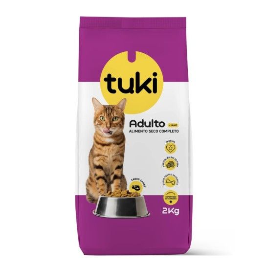 ALIMENTO SECO GATO CARNE TUKI 2KG ALIMENTO SECO GATO CARNE TUKI 2KG