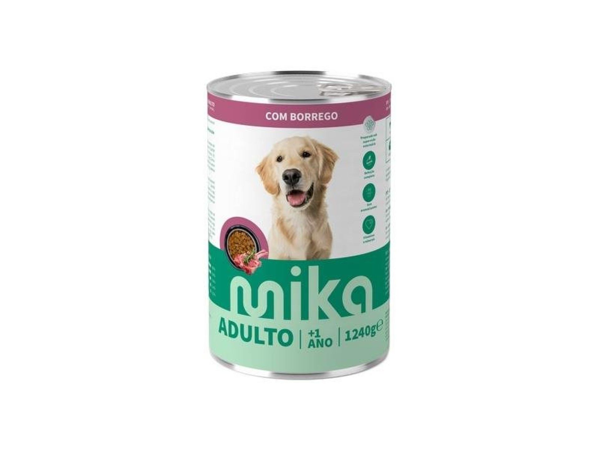 ALIMENTO HÚMIDO CÃO MIKA BORREGO MOLHO 1240GR ALIMENTO HÚMIDO CÃO MIKA BORREGO MOLHO 1240GR