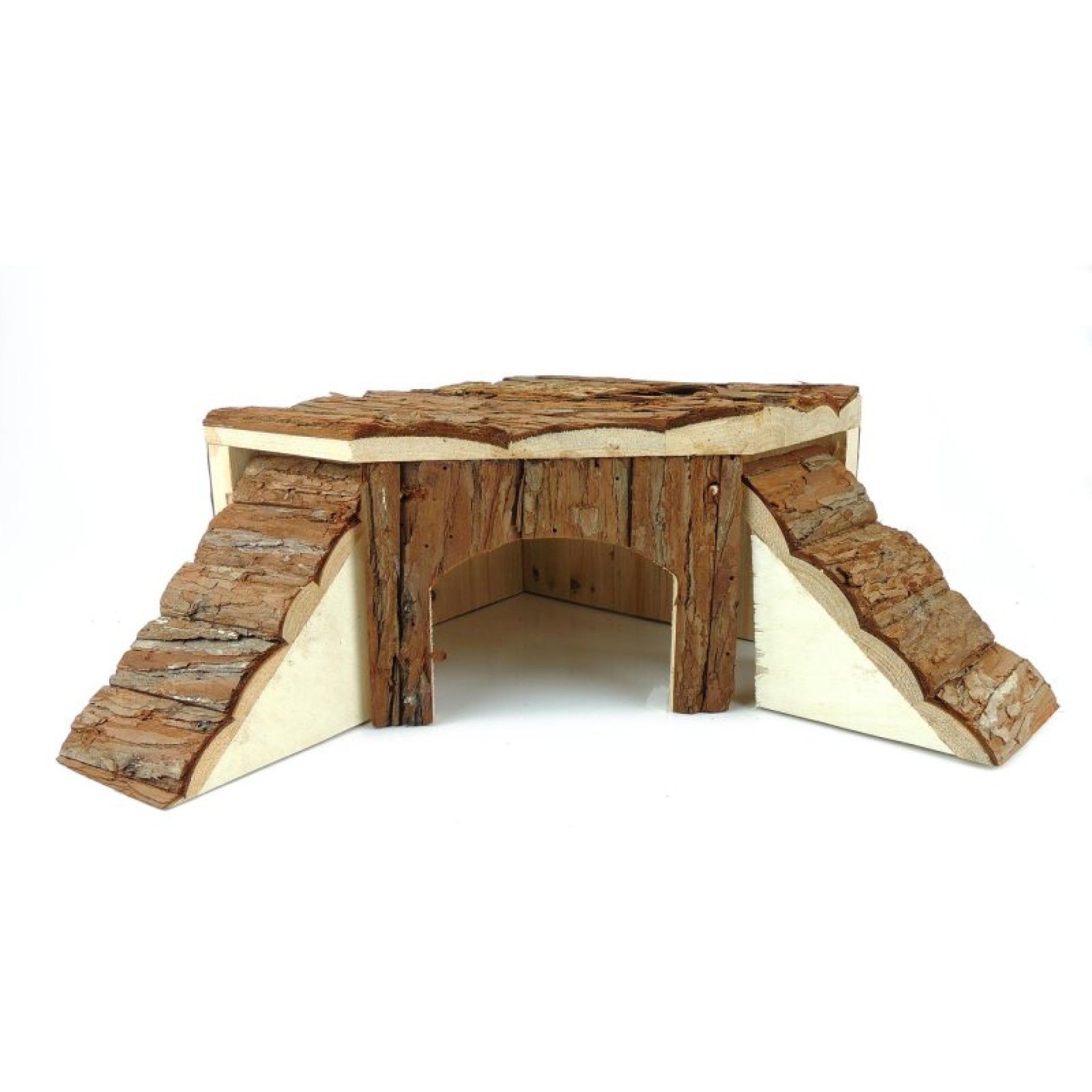 CASA CANTO C/RAMPA MADEIRA 47X35X35CM