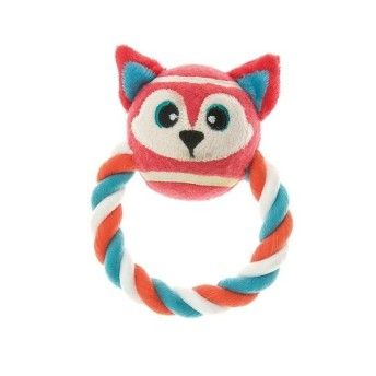 BRINQUEDO ANEL CORDA BOLA FOX 13CM