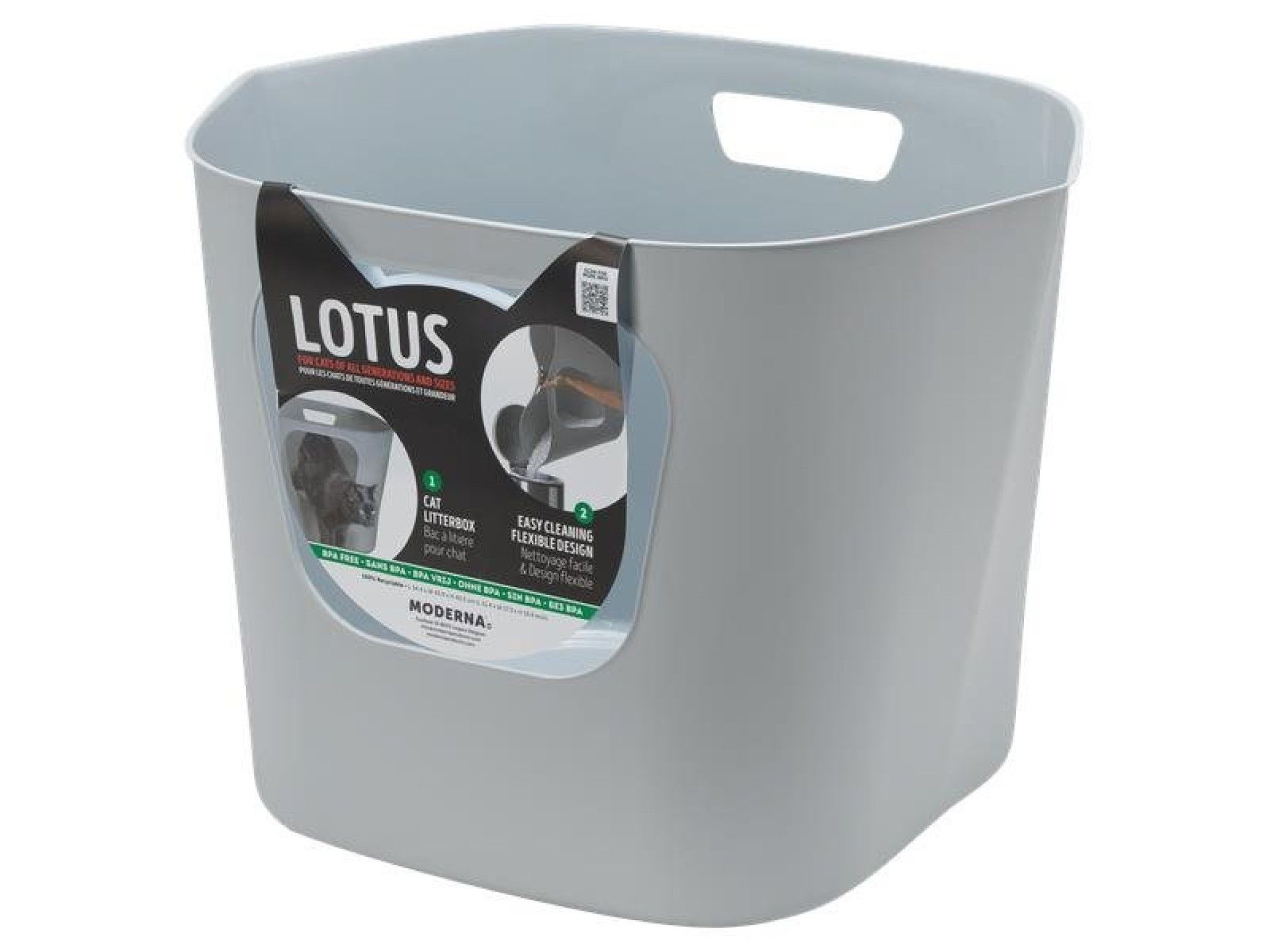WC CAIXA GATO LOTUS CINZA