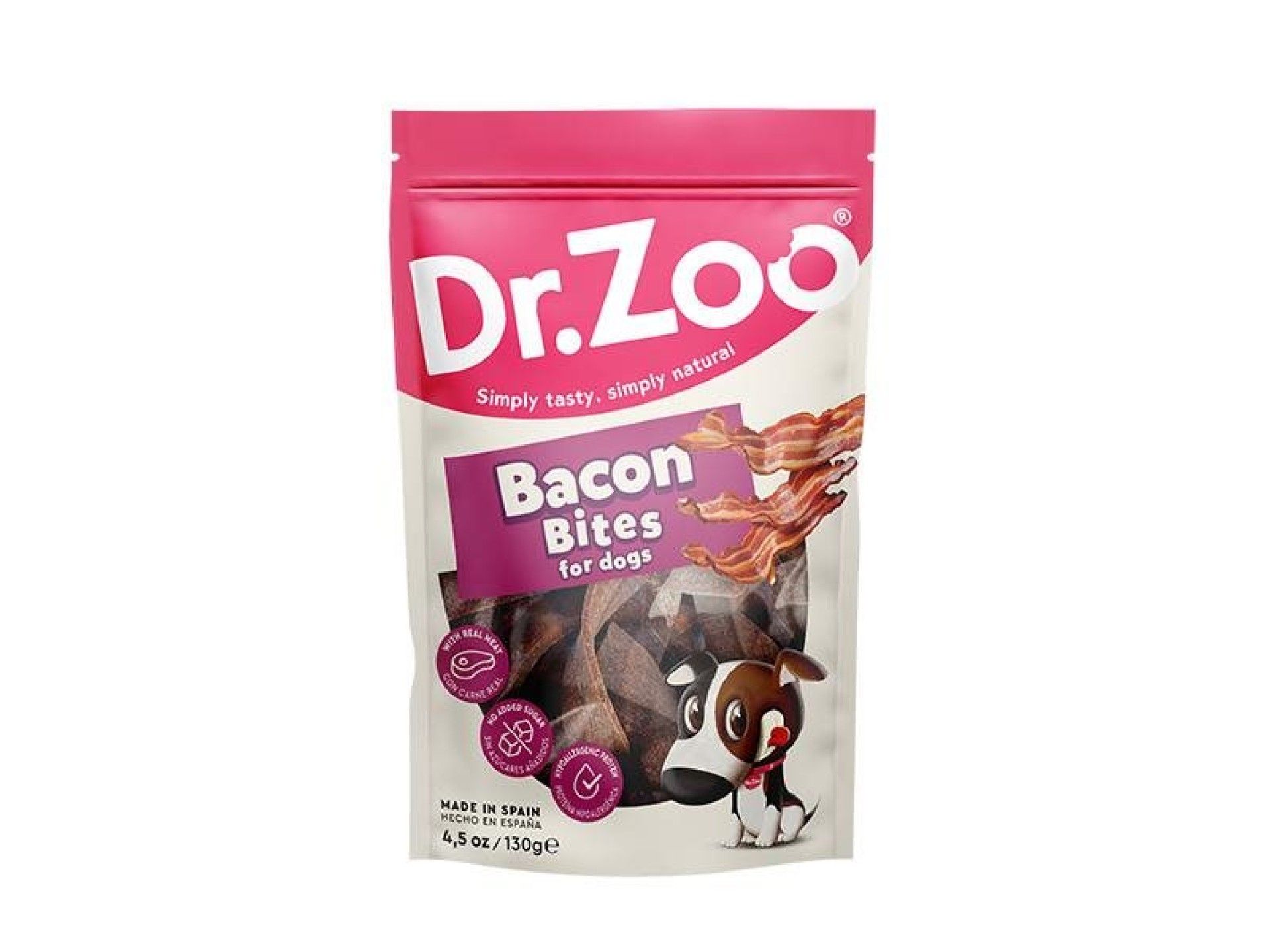 SNACK DR ZOO BACON BITES 130GR SNACK DR ZOO BACON BITES 130GR