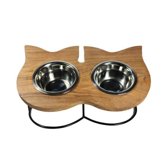 COMEDOURO ELEVADO GATO WOODN 180ML COMEDOURO ELEVADO GATO WOODN 180ML