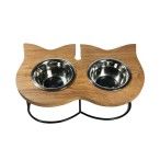 COMEDOURO ELEVADO GATO WOODN 180ML COMEDOURO ELEVADO GATO WOODN 180ML