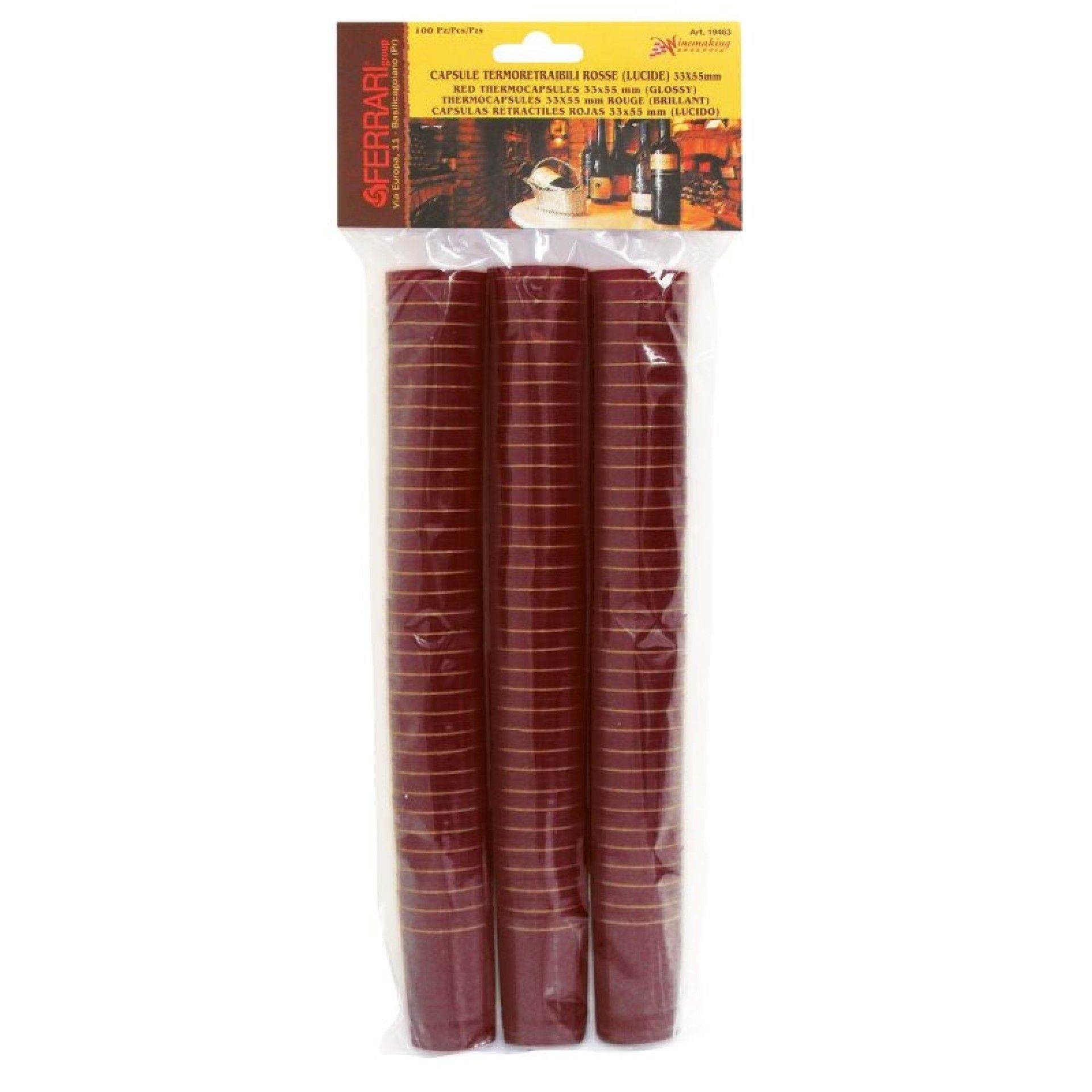 CÁPSULA TÉRMICA 33MM VERMELHO 100UN CÁPSULA TÉRMICA 33MM VERMELHO 100UN