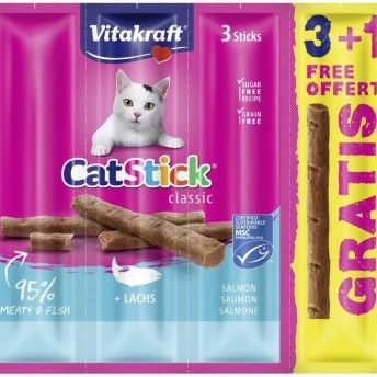 SNACK GATO MINI SALM�O/TRUTA 3+1 UND GR�TIS