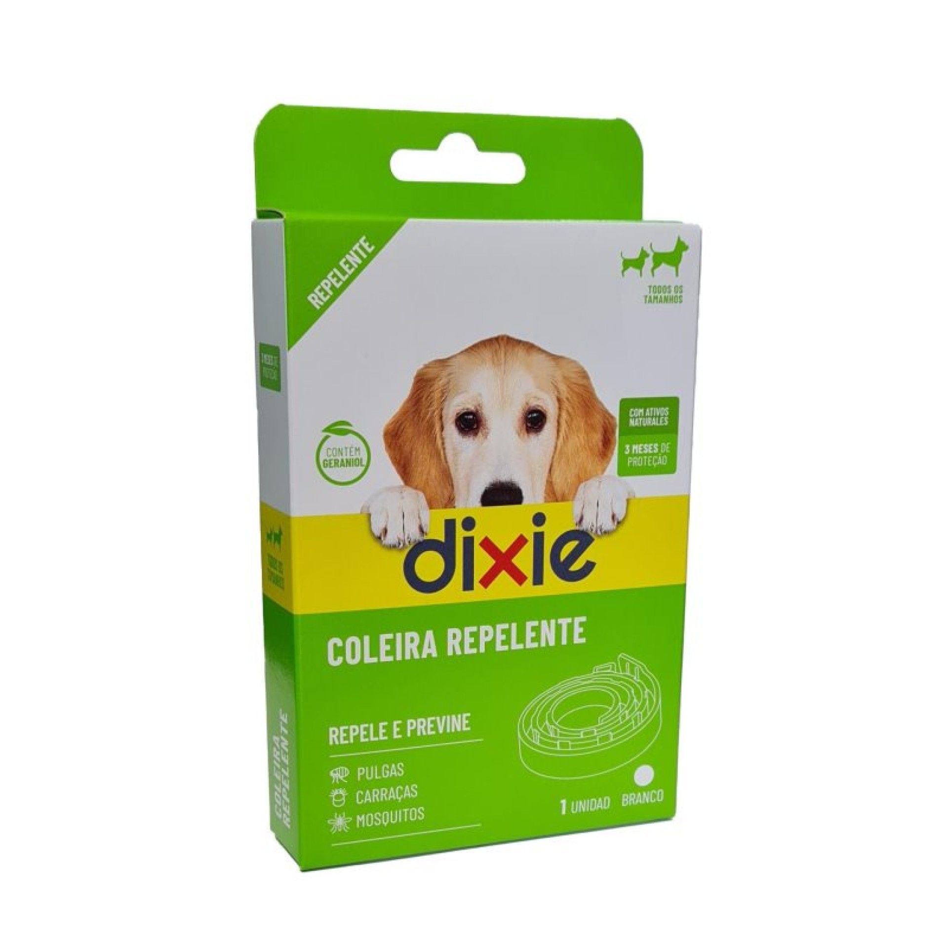 DIXIE COLEIRA NATURAL CÃO 58CM BRANCO DIXIE COLEIRA NATURAL CÃO 58CM BRANCO