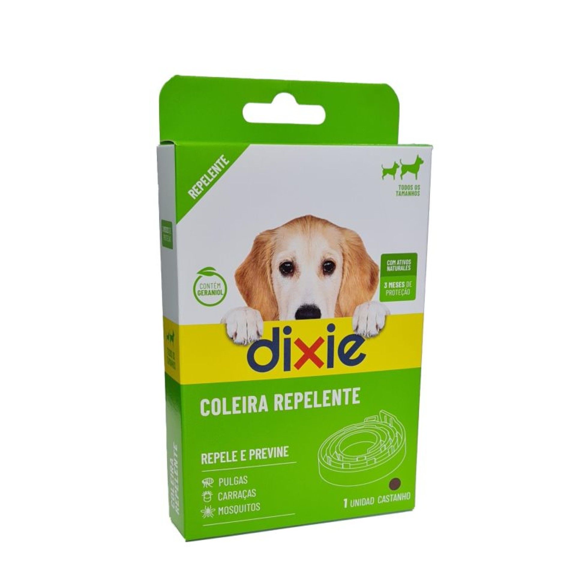 DIXIE COLEIRA NATURAL CÃO 58CM CASTANHO DIXIE COLEIRA NATURAL CÃO 58CM CASTANHO