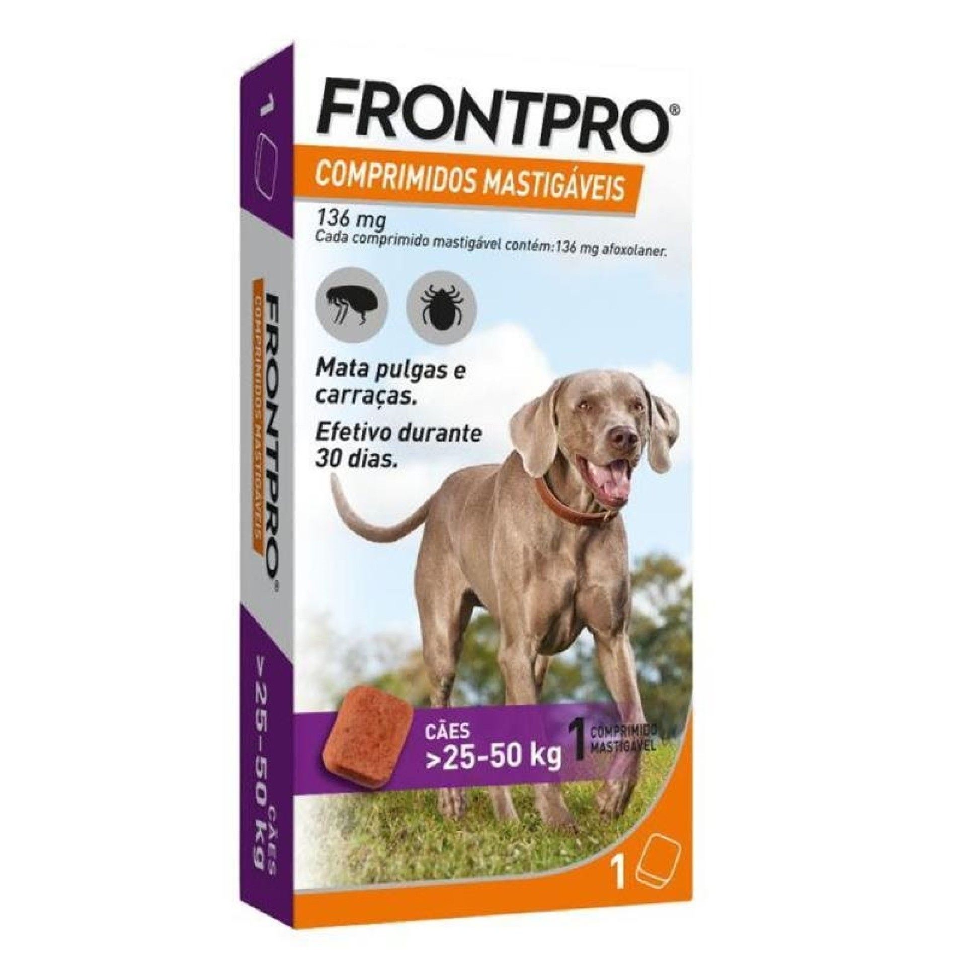 COMPRIMIDO FRONTPRO XL 25-50KG 1CP(136MG)