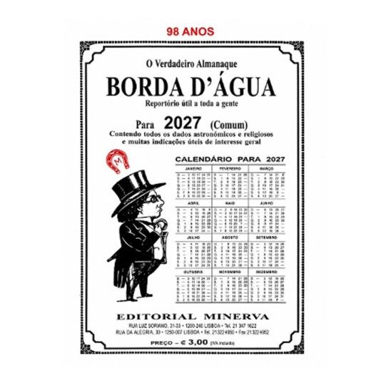 ALMANAQUE BORDA D'AGUA 2027 ALMANAQUE BORDA D'AGUA 2027