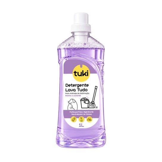 DETERGENTE LAVA-CHÃO LAVANDA TUKI CÃO E GATO 1LT DETERGENTE LAVA-CHÃO LAVANDA TUKI CÃO E GATO 1LT